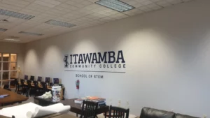 Itawamba Community College School of STEM wall lettering